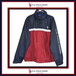 U.S. Polo Assn. Men’s Color Block Fleece-Lined Coat – Size XL (New With Tags)